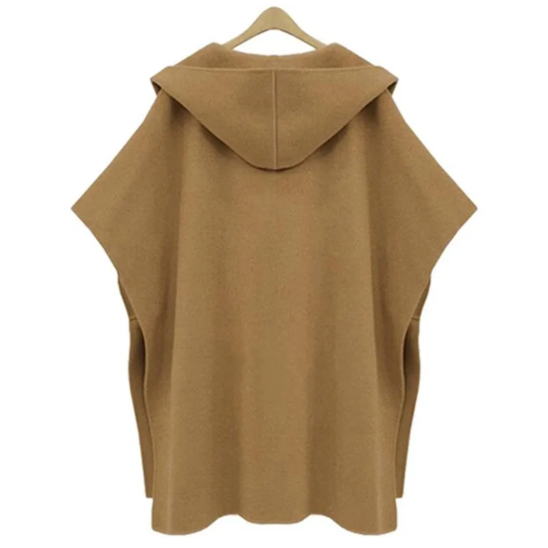 Ruiyige Plus Size 2018 Autumn Winter Coat Women Wool Blend Pocket Hoodies Overcoat Jacket Long Loose Coat Hooded Outwear XL-5XL