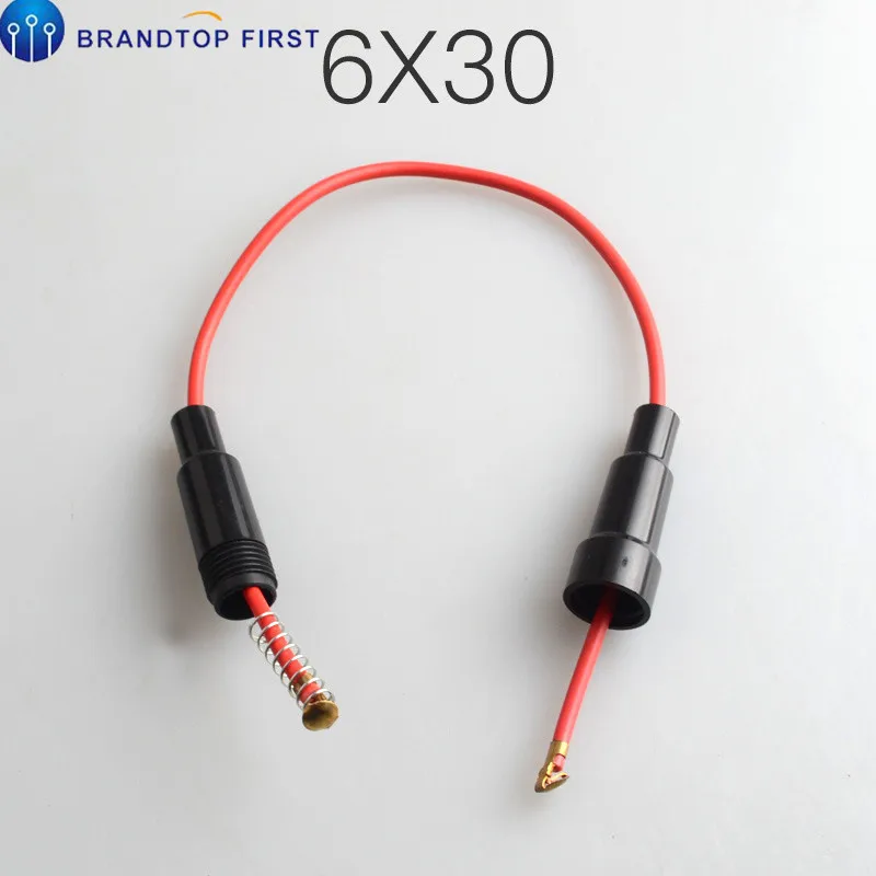 5 шт. 5*20 мм стеклянный держатель предохранителя Тип винта 5x20мм с 22 AWG проводной
