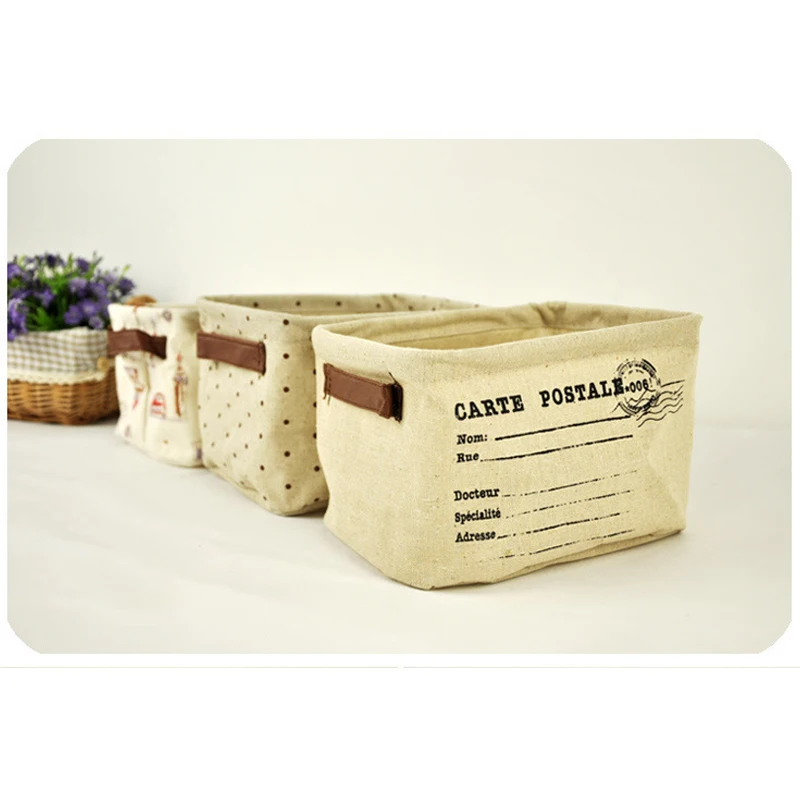 

Waterproof Lovely Folding Postmark Office Home Sundries Card Storage Pencil Holder Wire Basket Organizer Project Box