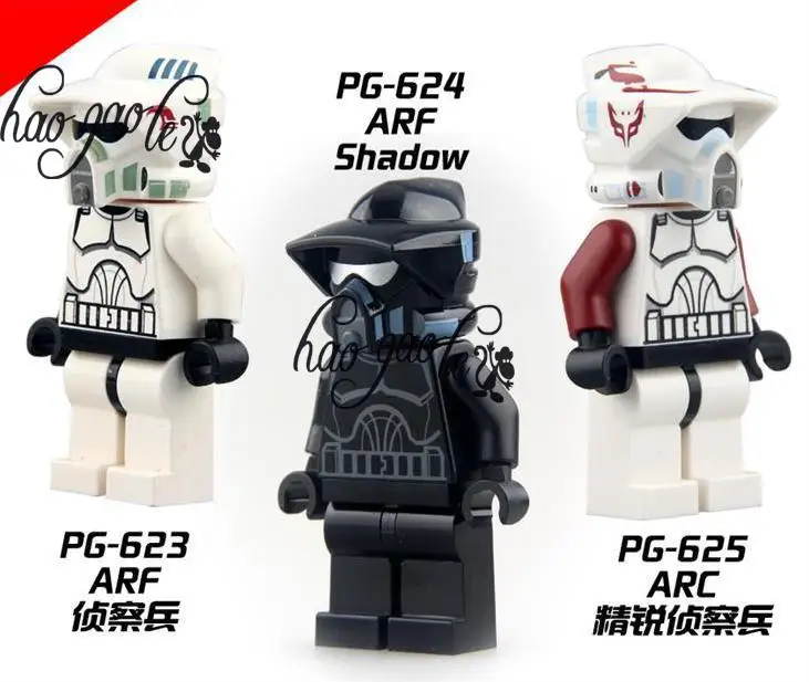 

hao gao le 240pcs PG8004 Shadow ARF Clone Trooper action DIY figures Building Bricks Blocks Baby Toys