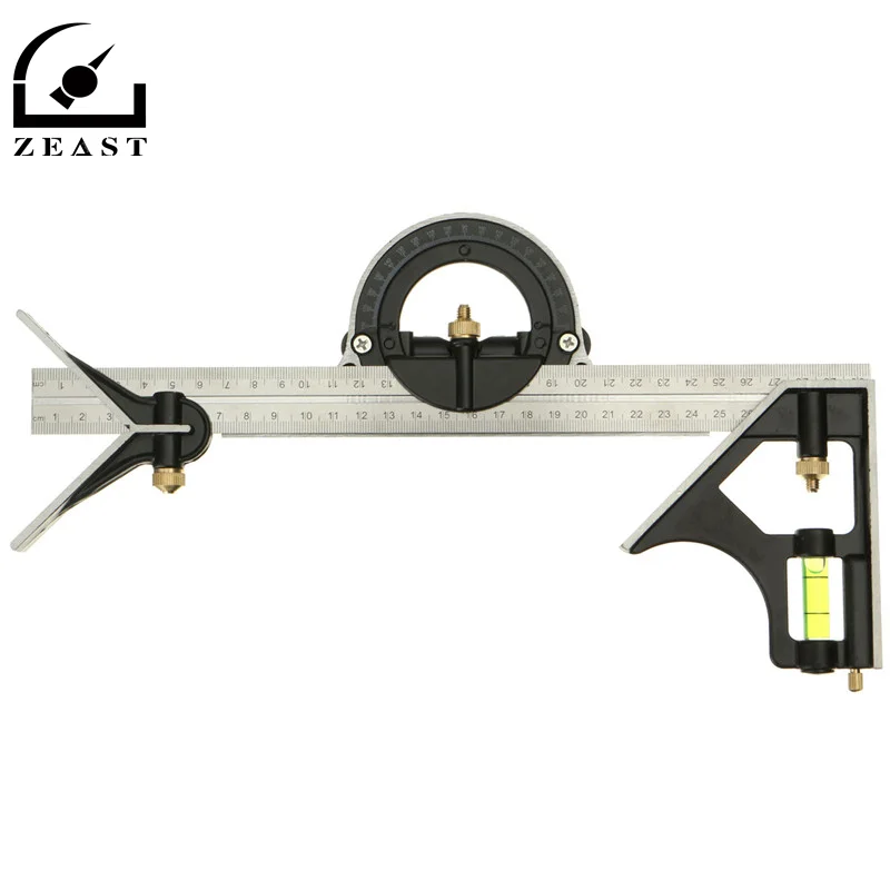 

2017 High Quality 12" Combination Tri- Square Ruler Steel Machinist Measuring Angle Tool Rule