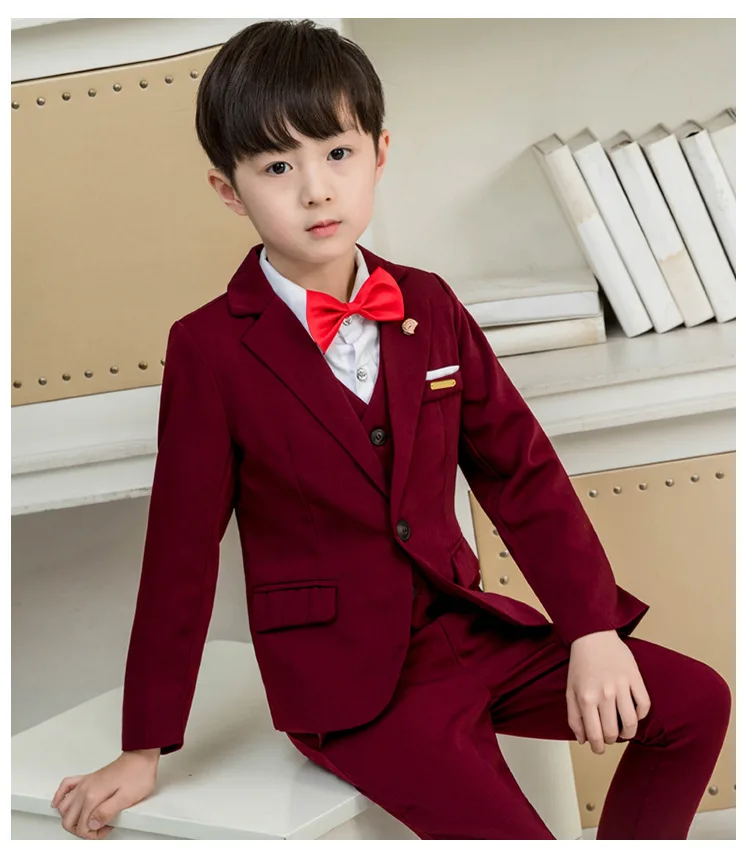 Мода мальчик формальный костюм Дети Свадьба для От 2 до 12 лет костюм для мальчика праздничный KS-2005
