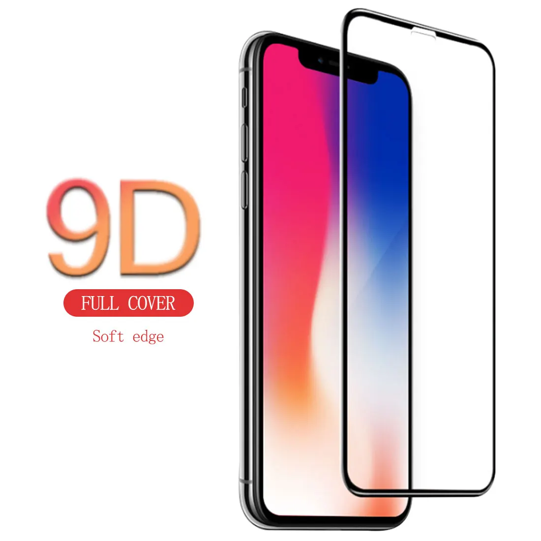 Новый 9D изогнутый край Полное покрытие закаленное стекло для iPhone X XS MAX XR Защита