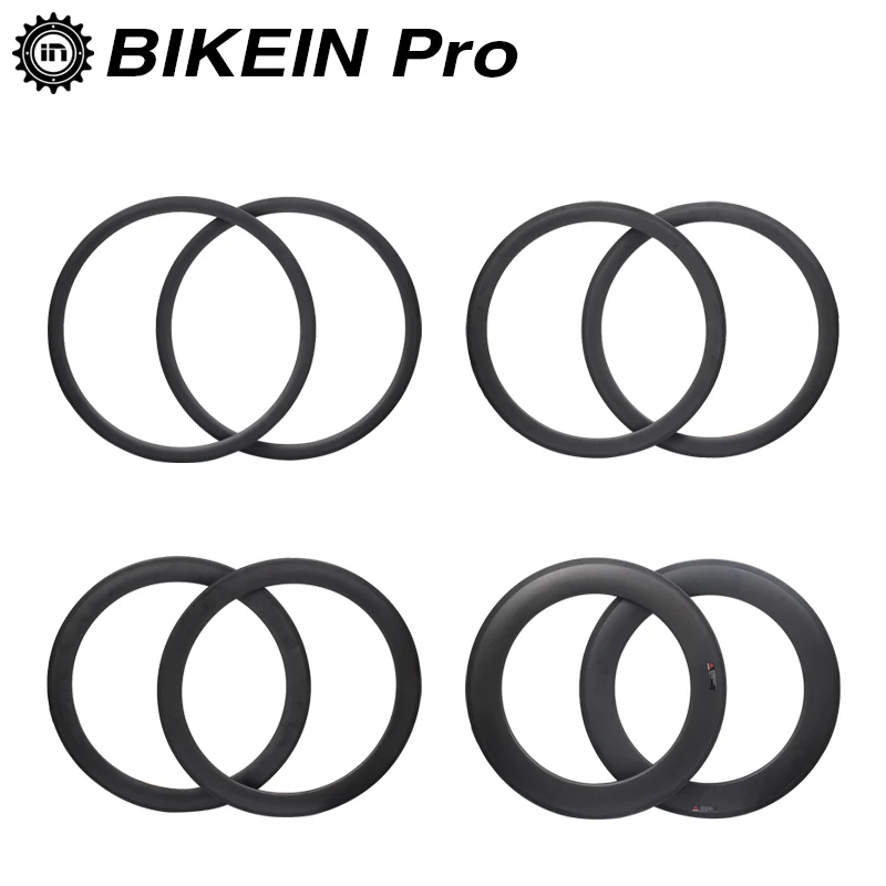 Bikein сверхлегкий 3 К углерода дороги велосипед Колёса 38 мм 50 60 88 Глубина Clincher Tubular