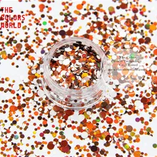 RAM321-190 разноцветные Круглые пайетки в горошек для дизайна ногтей, геля для ногтей, макияжа и украшения своими руками