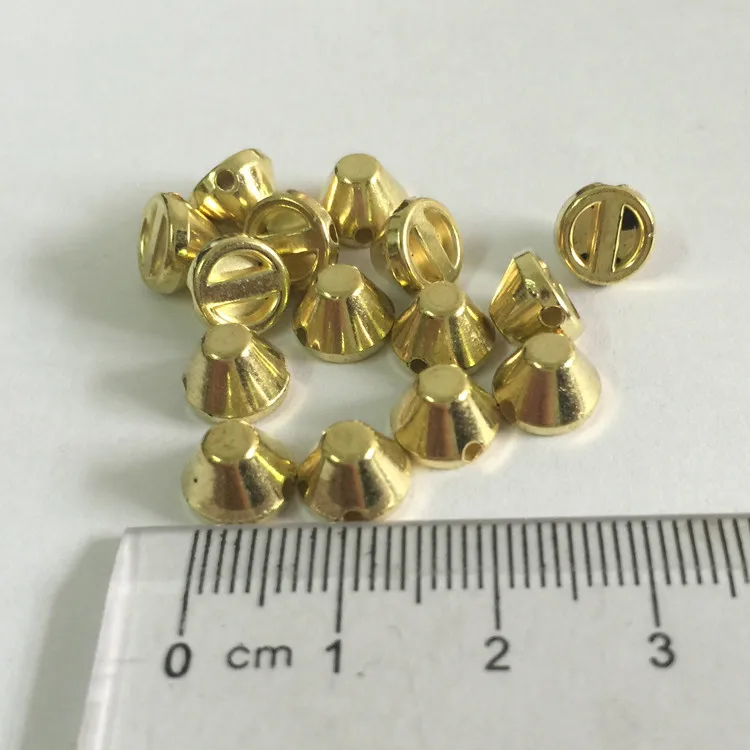 New ABS 8mm GOLD Spikes Craft Bag Leather Accessories DIY Rivet and Studs Spike Sewing glue on nailhead 200pcs/lot | Дом и сад