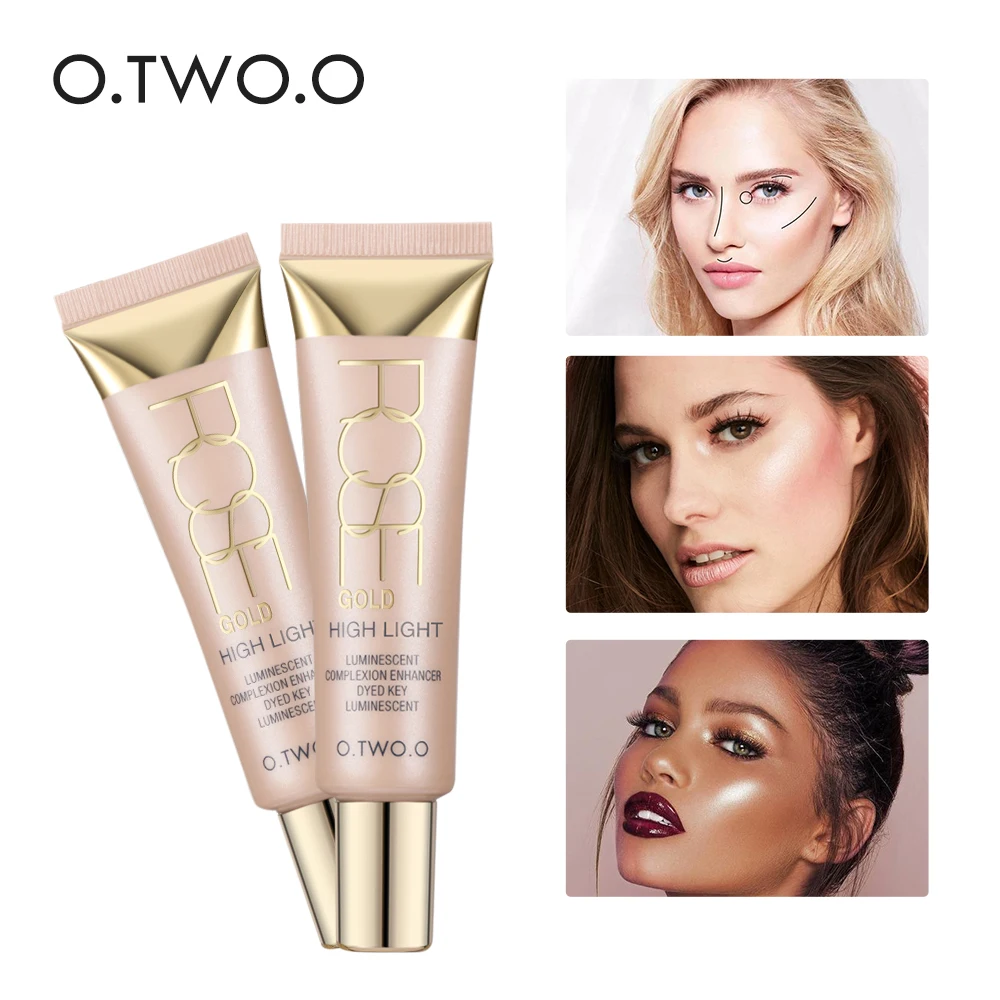 

O.TWO.O Illuminator Makeup Highlighter Cream Face Brighten Professional Shimmer Make Up Liquid Glow Bronzer & Highlighter 25ml
