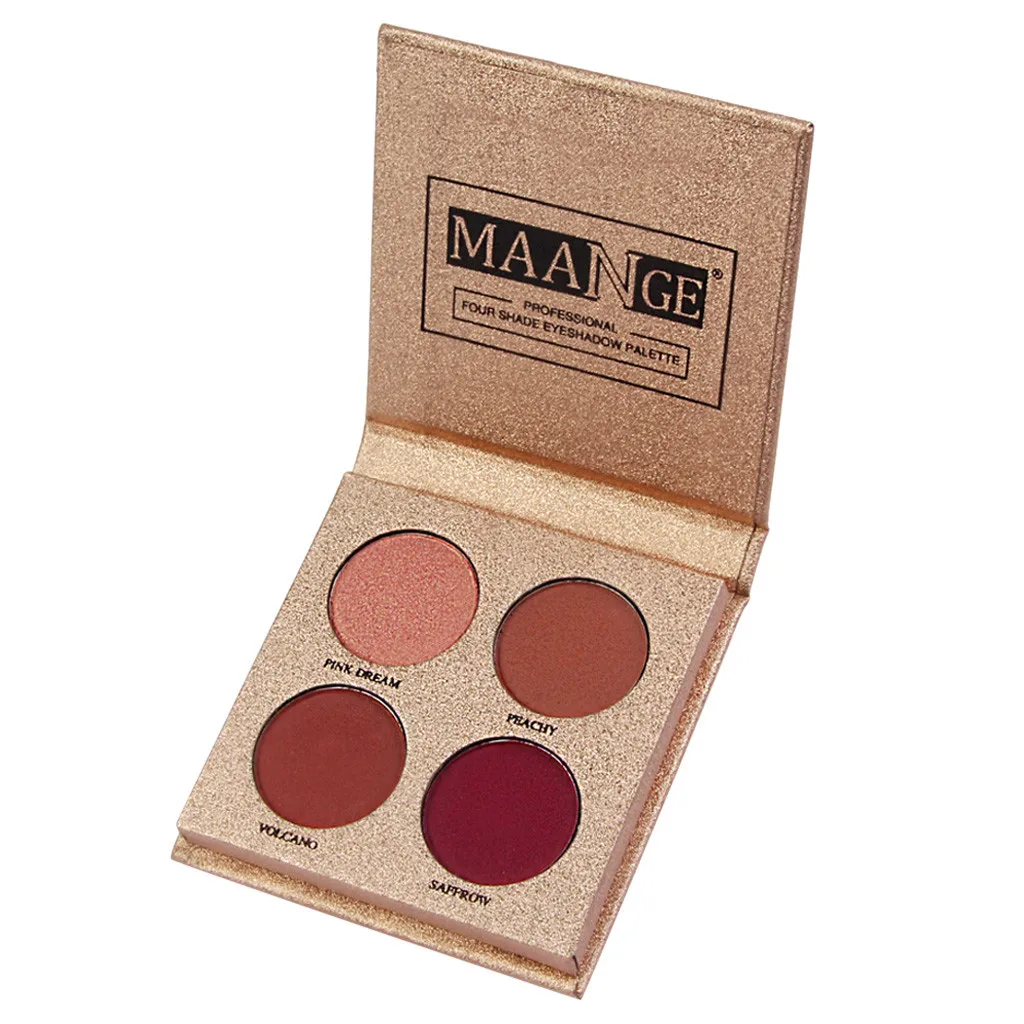 

4Colors Waterproof Not blooming Eye Shadow Plate Powder Matt Eyeshadow Cosmetic Makeup sexy party daily eye shadow palette hot