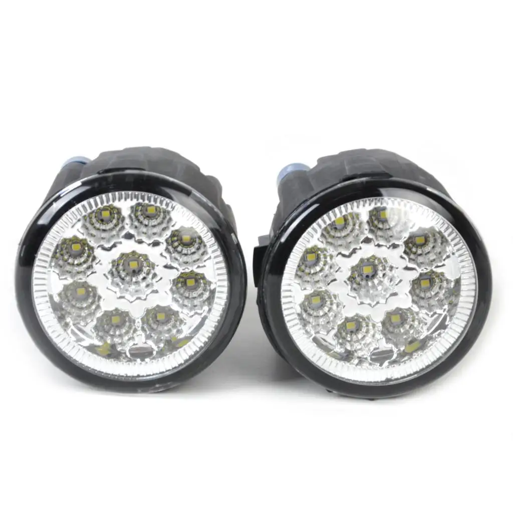 

DWCX 2pcs Right + Left Fog Lamp Light 9-LED Daytime Running Light DRL for Nissan EX35 FX35 G25 Infiniti Cube Juke Versa