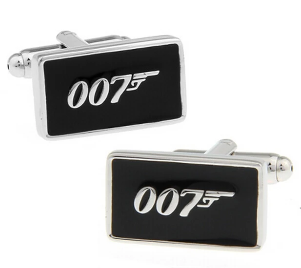 Акция! 007 черный цвет новинка модные медные запонки в стиле фильма Джеймса