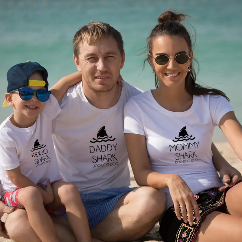 

family matching clothes daddy mommy and me print t shirt look mother daughter baby girl boy kids summer women new arrivals