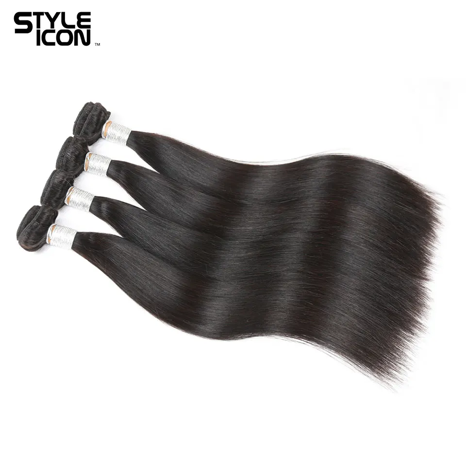 Styleicon прямые волосы в пучках, Инструменты для завивки волос бразильские прямые человеческие волосы для наращивания 1/3/20/50 пучки волос 8 дюймов-28 дюймов