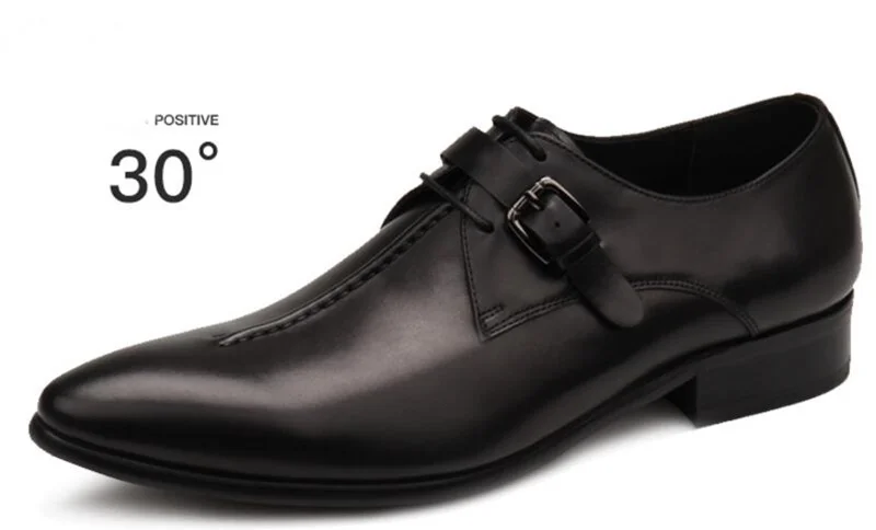 OMDE/Мужская официальная обувь с острым носком в британском стиле; модные деловые модельные туфли на шнуровке; кожаные туфли; свадебные туфли ручной работы