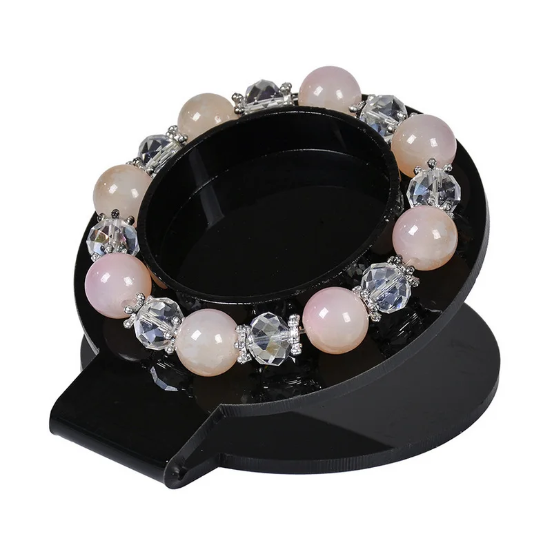 

1pcs Acrylic Plastic Transparent Black Bracelet Bangle Watch Buddha Beads Collar Holder Stand Jewelry Organizer Display Rack
