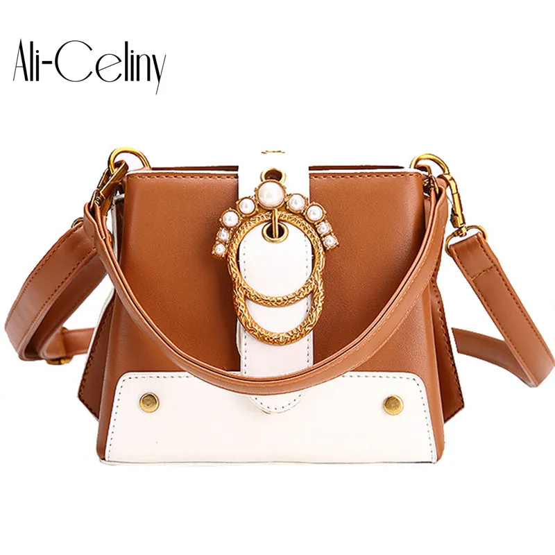 

Brand original design Bucket Bags Women Handbags High Quality Designer 2018 Fashion Style Panelled Strap Crossbody Bag Bolsos