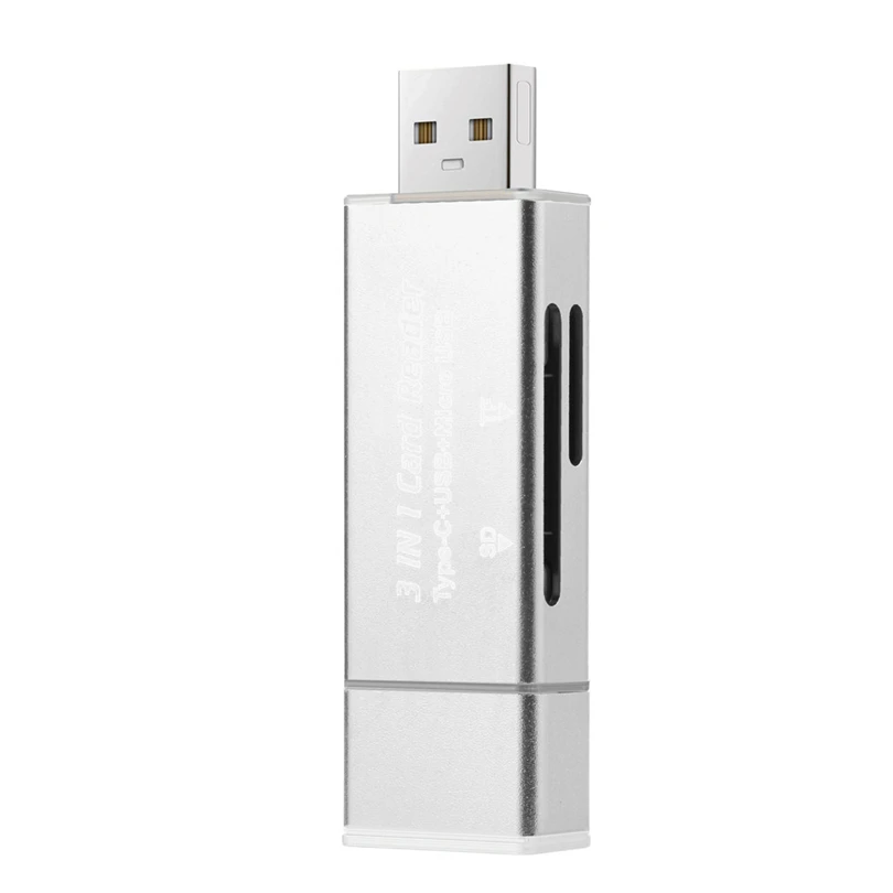 3 в 1 Тип C Порты и разъёмы USB Порты и разъёмы Micro USB Card Reader адаптер с OTG для samsung S9 A3