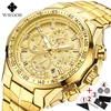 WWOOR-Reloj de pulsera grande y de lujo para hombre, accesorio de muñeca masculino, de marca superior, con cronógrafo dorado, modelo 2022 ► Foto 1/6