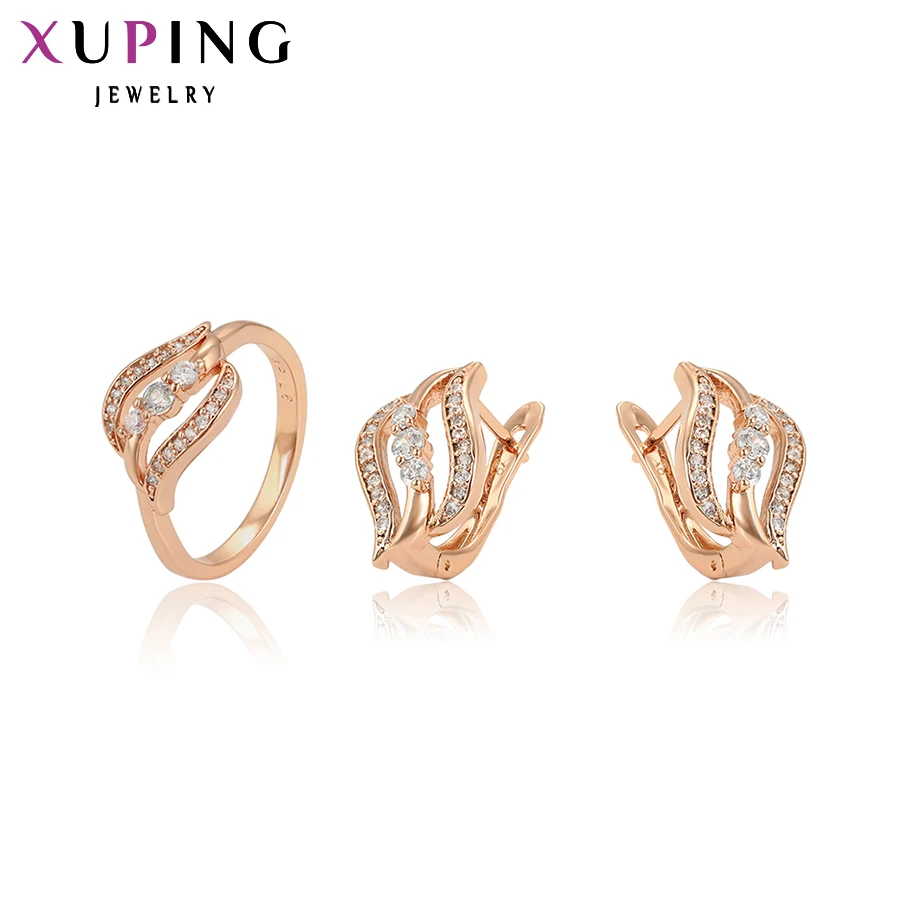 Xuping Fashion Jewelry Sets Fantastic Charm Women Sets Rose Gold Color