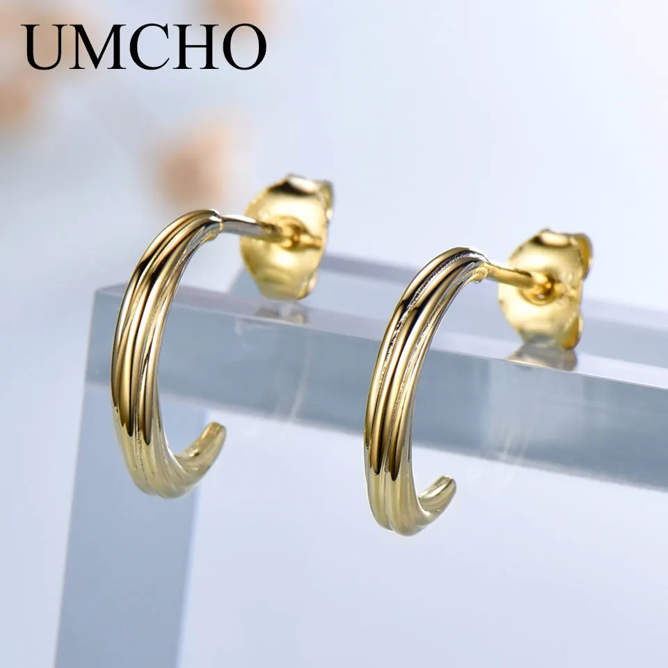 Женские серьги пусеты UMCHO из 100% серебра 925 пробы для вечеринок на день