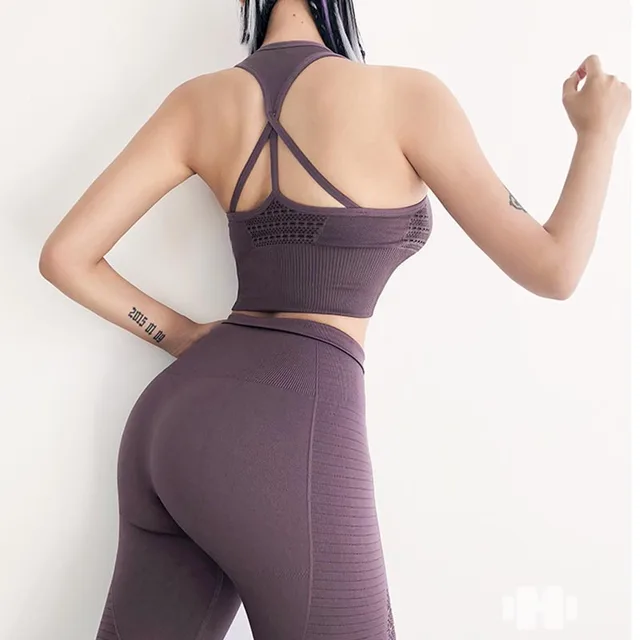 Women Gym Sets 2 Piece Seamless Yoga Sets Women Gym Clothes Sportswear Female Workout Set Active Wear ropa deportiva mujer 2