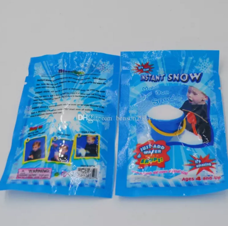 5/10pcs/set Artificial Snow Instant Snow Powder Fluffy Snowflake Super Absorbant Frozen Party Magic Prop Christmas Party Decor 5/10pcs/set Artificial Snow Instant Snow Powder Fluffy Snowflake Super Absorbant Frozen Party Magic Prop Christmas Party Decor