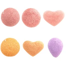 1 шт. хорошая упаковка стиральная слоеного полукруг сухой натуральный Giantarum Konjac Sponge Конняку для лица очищающий купальный ручная стирка