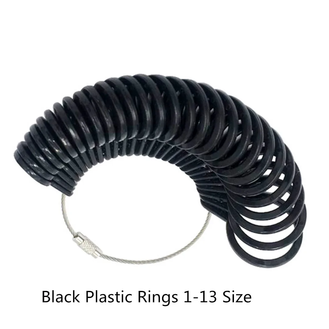White Standard Ring Sizer Plastic Finger Ring US Ring Sizer Measure Finger Gauge for Wedding Ring Shellhard Jewelry Tools /& Equipments