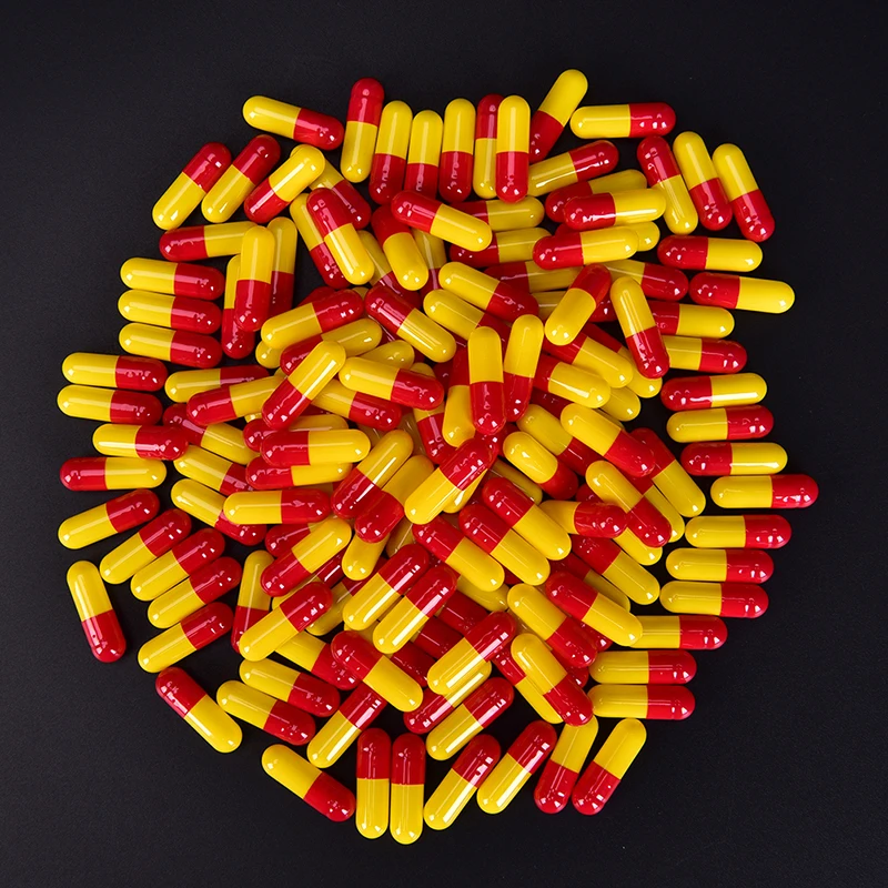 1000 шт Разноцветные пустые капсулы, разделенная коробка для таблеток, лекарств, таблеток, деликатная коробка, бутылка в форме капсулы, умная коробка для таблеток - Цвет: 7