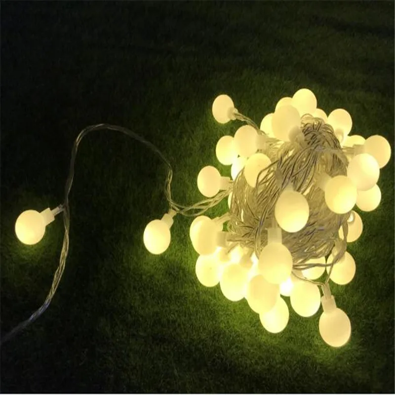 10M led string lights with 50led ball AC220V holiday decoration lamp Festival Christmas lights outdoor lighting 10M led string lights with 50led ball AC220V holiday decoration lamp Festival Christmas lights outdoor lighting