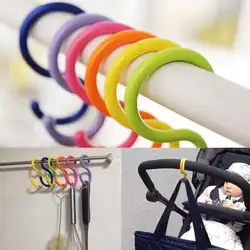 6 шт. многоцелевой крючки висящий детские игрушки застежки крючки для прогулочных колясок вешалки прекрасные Пластик Детские коляски