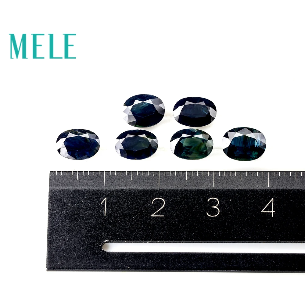 Natural Blue Sapphire loose gemstone for jewelry making,3*4-4*5mm oval 0.3-0.9ct 2pcs fine jewelry DIYstones with High quality