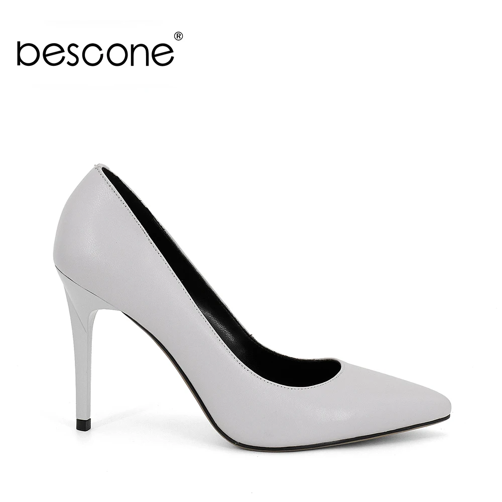 BESCONE 2019 Hot Sale Shoes Sheepskin High Heels Women Genuine Leather Pumps Fashion Sexy Pointed Toe Handmade Wedding Shoes A73 BESCONE 2019 Hot Sale Shoes Sheepskin High Heels Women Genuine Leather Pumps Fashion Sexy Pointed Toe Handmade Wedding Shoes A73