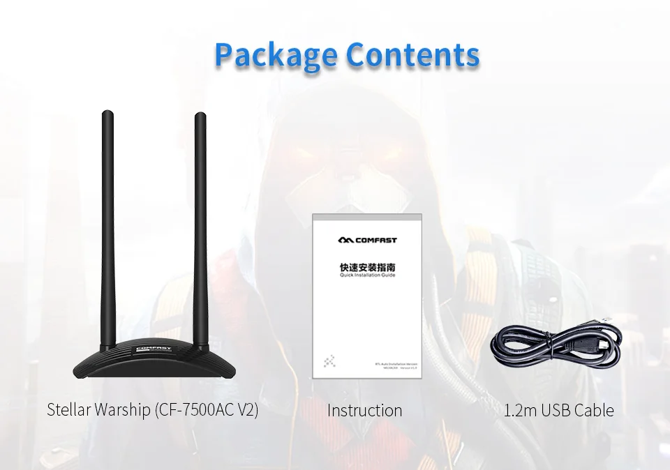 5 8 ГГц Usb Wi Fi адаптер 1300 Мбит/с 802.11ac long distance PC приемник 2 * 6dBi антенны