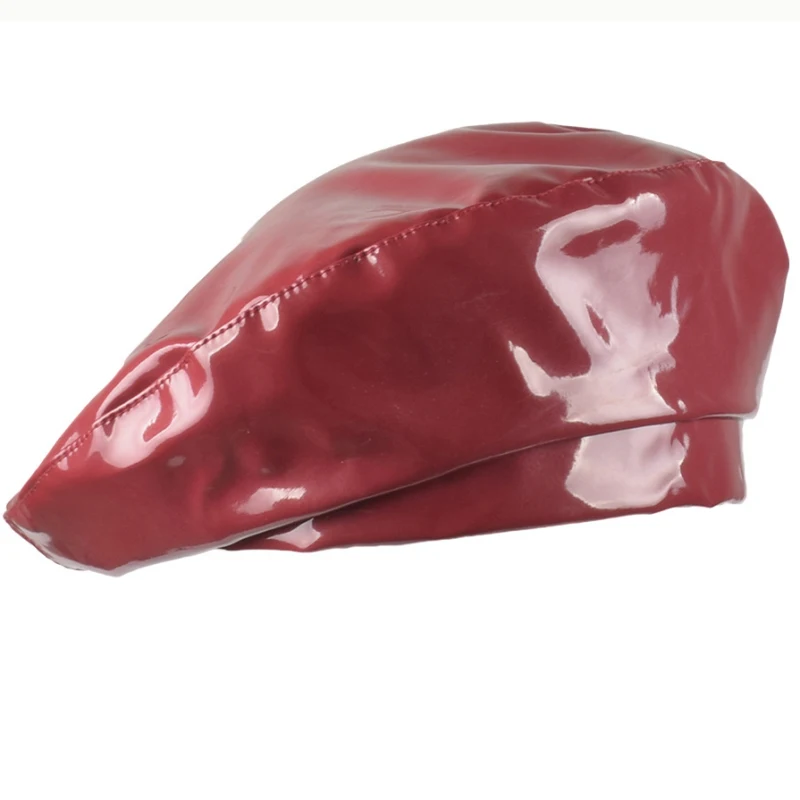 

HT2516 Women Berets Fashion PU Leather Women Hat Ladies Retro Artist Painter Hat Berets for Women Female Solid Vintage Beret Hat