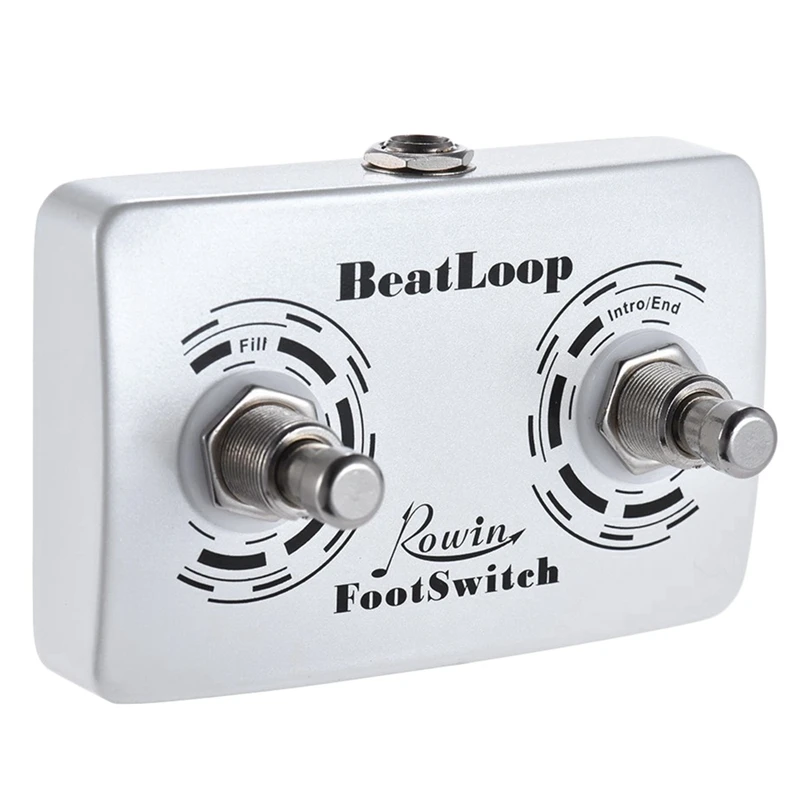 Rowin Beatloop Footswitch двойной мгновенный внешний гитарный Педальный Ножной Переключатель педаль с 6,35 мм стерео кабелем