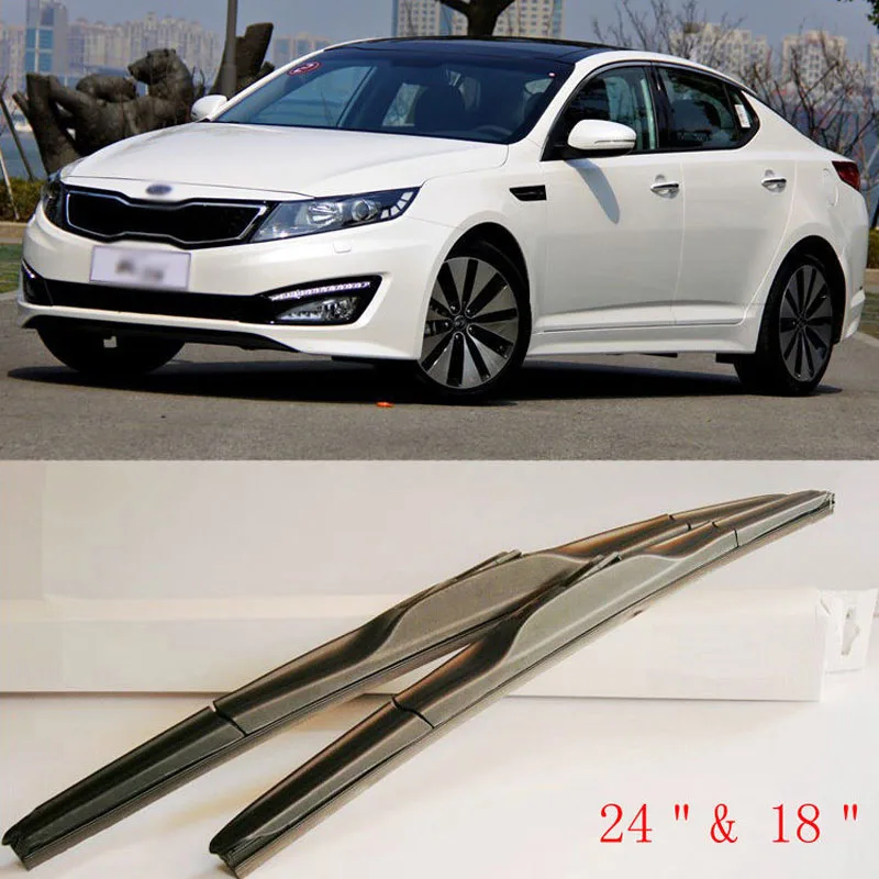 Aerodynamic Frameless Rubber Windshield Wipers Blades For U Hook Kia K5in Windscreen Wipers