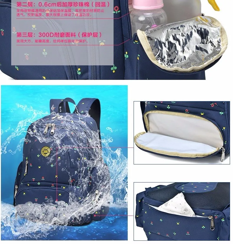 Большой Ёмкость Средства ухода за кожей для будущих мам рюкзак diaper backpack для путешествий многофункциональный для мамы Сумки подгузник