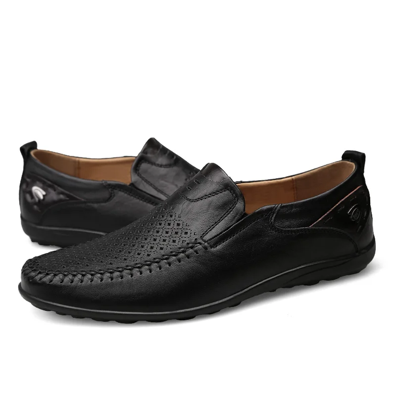 Men Casual Shoes Men Shoes Genuine Leather Men Loafers Moccasins Slip On Mens Flats Male Driving Shoes,01 Gray,11