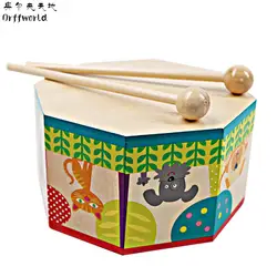 Orff мир барабанные палочки Детская деревянная перкуссия игрушечный музыкальный инструмент ручная игрушка барабан для детского сада школы