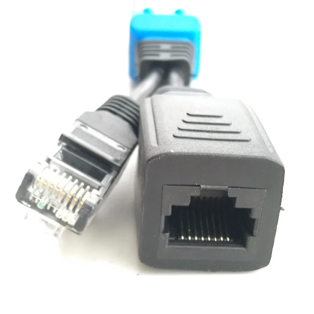 UPoe кабель-комплект из 2 RJ45 Сплиттер commbiner 2Poe ip-камера передача по одному UTP cat5/6e работа с непосредственно poe рекордер