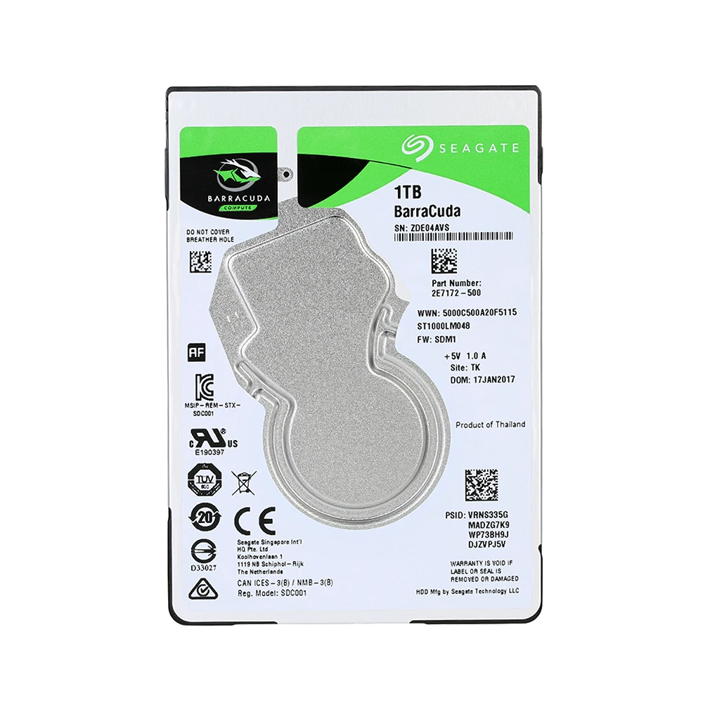  Disco duro para ordenador portátil Seagate 500G 1TB HDD interno para ordenador portátil 7mm 5400RPM