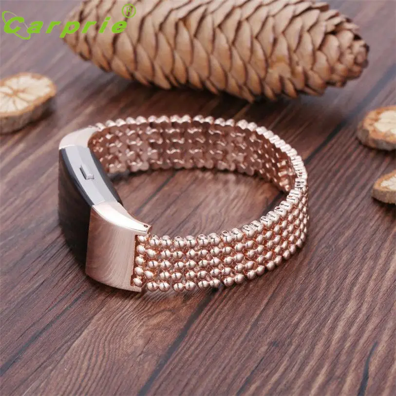 

Replacement Steel Bead Style Bracelet Smart Watch Band Strap For Fitbit Charge 2 (2016) Nov10 E22#3