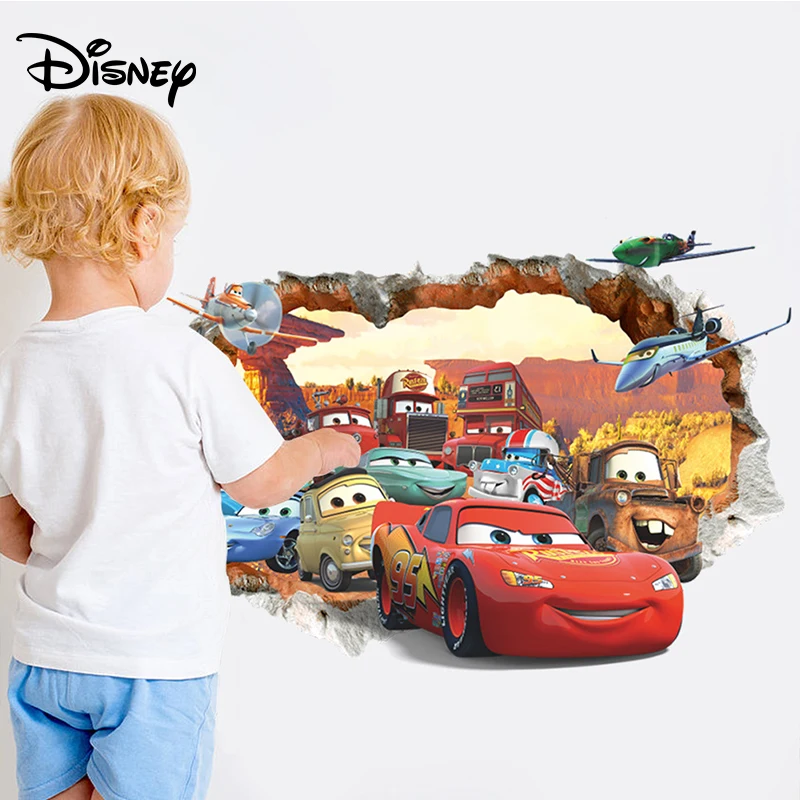 Disney Pixar тачки Молния Маккуин стикер Mater ПВХ водонепроницаемый самоклеющиеся украшения для спальни подарок на день рождения игрушка для ребенка