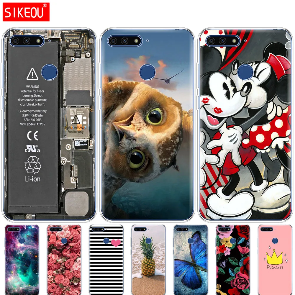 

Huawei Honor 7C 5.7 Inch Case Cover Soft Silicone TPU Cute Cover Back Phone Case For Huawei honor 7c Aum-L41 model