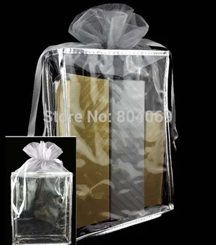 

wholesale25*20*7cm waterproof clear pvc cosmetic bag .silver gift bag 200piece\lot Fast free shipping