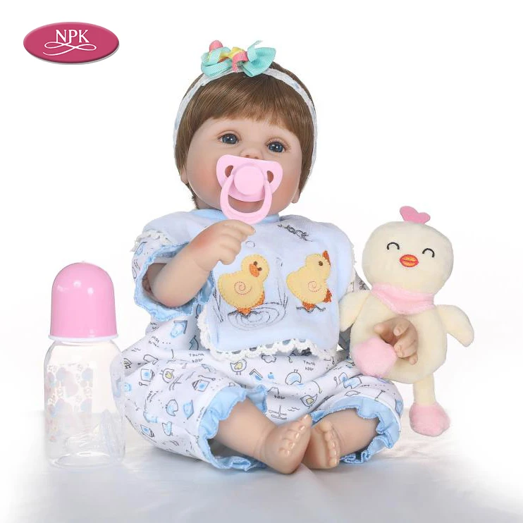 

NPK Silicone Vinyl Reborn Doll 40CM Newborn Babies Princess Girls Lifelike Baby Doll For Children Toys 2019 Fashion Doll Menina