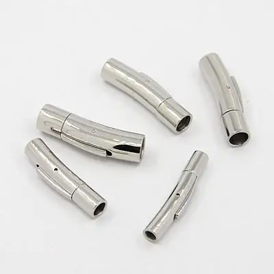 

316 Stainless Steel Magnetic Screw Clasps Column Mixed Style Stainless Steel Color 20 Sets