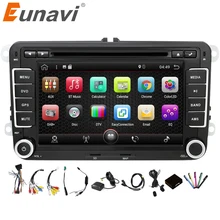 Eunavi 2 Din Android 7,1 аудио автомобильный DVD плеер gps радио для VW GOLF 6 поло Бора JETTA B6 PASSAT Tiguan SKODA OCTAVIA 3g OBD