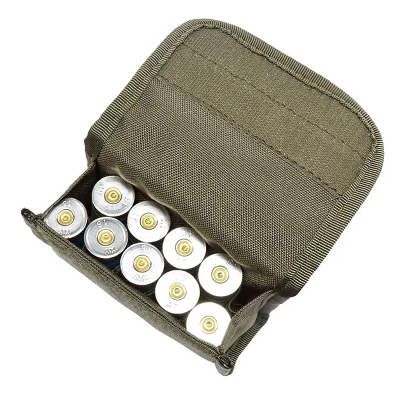 

For 12 Gauge/20G Magazine Pouch Ammo Round Cartridge Holder Outdoor Tactical 10 Round shell Reload Holder Molle Pouch