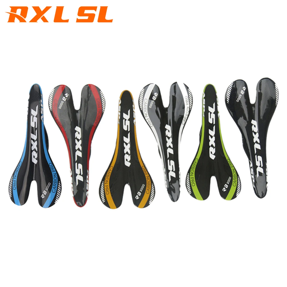 

RXL SL Saddle Bicycle 270*130mm Carbon Fiber Saddle Bike Bicycle MTB 3K Gloss Bike Seat Cushion Front Seat Mat MTB Saddle